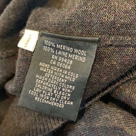 BUGATCHI Merino Wool Quarter Zip Sweater L - Picture 9 of 10